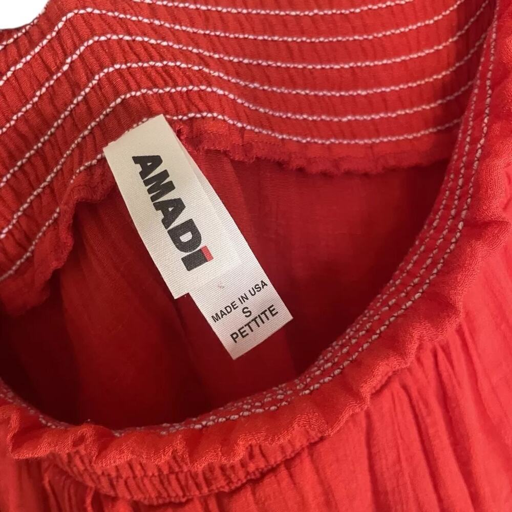 Anthropologie Amadi Off The Shoulder Red Dress Size Small Petite NWT - Picture 5 of 6